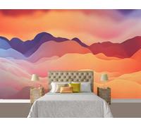 Abstrait Créatif Élégant Nuages Colorés Papier Peint 3D Installation Facile Intissé Tapisserie Bureau Salon Canapé Chambre Décoration Murale-300cm×210cm