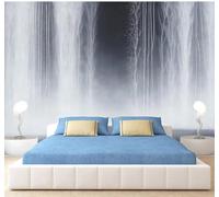Abstrait Créatif Motifs Aquatiques Cours D'Eau Cascade Papier Peint 3D Installation Facile Intissé Tapisserie Bureau Salon Canapé Chambre Décoration Murale-250cm×170cm