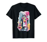 Abstrait Croix de prêtre Graffiti Pop Portrait Art Graphique T-Shirt