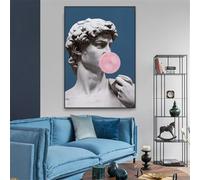 Abstrait David bulle gomme mur Art impression modifiée Vintage michel-ange David Portrait Statue Sculpture Art toile peinture décor 40x50cm sans cadre
