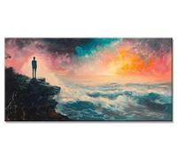 Abstrait Diamond Painting Adulte Enfant 5D DIY Loisirs Créatifs Adultes Difficile Accessoires Inclus Océan Broderie Diamant Painting kit Peinture xxl Grand Format Strass Point de Croix 80x160cm y-596