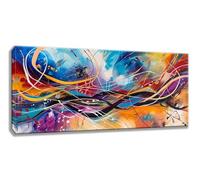 Abstrait Diamond Painting XXL 60x120cm,Peinture Diamant Adulte,5D Rond Diamond Painting Kit Complet,Bricolage Couleur Broderie Diamant Point de Croix Painting pour Décoration Intérieur Cadeaux A-47