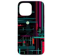 Abstrait Digital Lines Geometric Tech Modern Graphic Coque pour iPhone 13 Pro Max