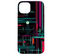 Abstrait Digital Lines Geometric Tech Modern Graphic Coque pour iPhone 15 Plus