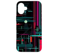 Abstrait Digital Lines Geometric Tech Modern Graphic Coque pour iPhone 16 Plus