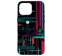 Abstrait Digital Lines Geometric Tech Modern Graphic Coque pour iPhone 16 Pro Max