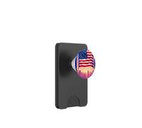 Abstrait Drapeau américain Paysage Urbain PopSockets PopWallet pour MagSafe