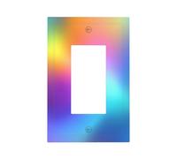 Abstrait et coloré arc-en-ciel dégradé pour interrupteur mural plaque frontale simple à bascule 1 gang décorateur de prise de courant pour la maison, la cuisine, la salle de bain