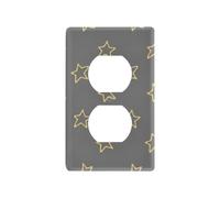 Abstrait Étoiles Forme Dessinée Gras Jaune Lignes Noir Décoratif Interrupteur Interrupteur Interrupteur Unique Plaque Tapa Para Interruptor de Luz Duplex Outlets