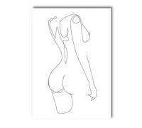 Abstrait femmes corps ligne dessins toile Sexy peinture femmes mur Art affiche minimaliste Art imprime nordique photos décor à la maison (Color : C, Size : 60x90cm No Frame)
