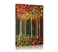 Abstrait forêt toile art mural arbres vibrants photos de nature colorées impressions d’œuvres d’art pour salon chambre à coucher décoration de la maison 25x40cm cadre intérieur