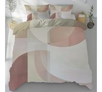 Abstrait Géométrique Housse de Couette Fermeture Éclair, Artistique Minimaliste Contemporain Parure de Lit 2 Personnes Literie 280x240 Microfibre avec Fermeture Éclair et 2 Taies D'oreiller 80x80 cm