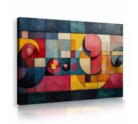 Abstrait géométrique toile murale art moderne coloré images œuvres d’art impressions affiches de design contemporain peinture pour décor de salon 65x100cm cadre intérieur