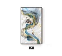 Abstrait Golden Deer Peinture Tableaux Grande Taille Affiche Bleu Imprimé Or Mur Art Photo F Salon Moderne Cuadros Toile Art, Lucky Golden Deer A, 20x35cm sans Cadre