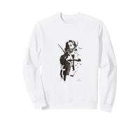 Abstrait Jésus Portrait Encre Japonaise Silhouette Christ Sweatshirt