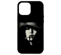 Abstrait Lone Cowboy avec Cigarette Portrait Coque pour iPhone 12 Pro Max