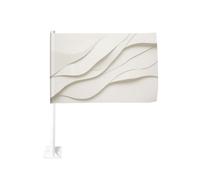 Abstrait Luxe Vintage Papier Blanc Texture Drapeau Voiture Extérieur Fenêtre Clip 30x45cm Double Face Décoration de Voiture