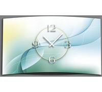 Abstrait menthe pétrole Horloge murale design moderne horloges murales silencieuses pas de tic-tac dixtime 3D-0142