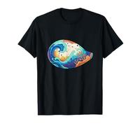 Abstrait Ocean Wave and Coral Reef Fantasy T-Shirt