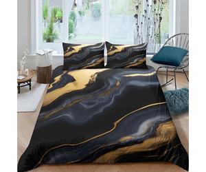 Abstrait or swirl Ensemble De Literie Ultra Douce Hypoallergique 3 Pièces Moderne luxury design Linge de Lit avec 2 x Taies d'oreiller Confortable for Chambre de adolescents Single（140x200cm）