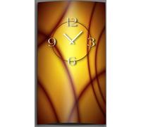 Abstrait orange aubergine Horloge murale design moderne horloges murales silencieuses pas de tic-tac dixtime 3D-0178