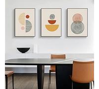 Abstrait Orange Ligne Affiche Imprimer Minimaliste Neutre Murale Art Toile tableau Peinture Chambre Murale Tableaux Salon Decoration 40x60cmx3 Sans Cadre