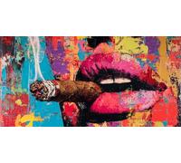 Abstrait Peinture par Numero Adulte Lèvre Peinture Numero Adulte Enfant,DIY Paint by Numbers avec 60x120cm Toile + Acryliques + Pinceaux + Images de Référence,Decoration Chambre,Cadeau Femme,-fu174u