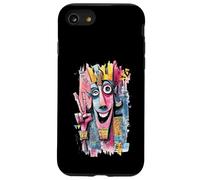 Abstrait Pharaon Peace Graffiti Pop Graphique Portrait Art Coque pour iPhone SE (2020) / 7/8