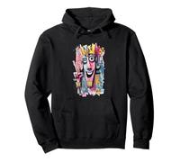 Abstrait Pharaon Peace Graffiti Pop Graphique Portrait Art Sweat à Capuche