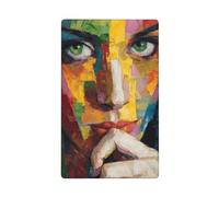 Abstrait Portrait d'une femme à bascule simple Plaque murale vierge Couvercle d'interrupteur décoratif 1 gang pour cuisine salle de bain Taille 11,4 x 7 cm