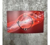 Abstrait rouge orange Horloge murale design moderne horloges murales silencieuses pas de tic-tac dixtime 3DS-0113
