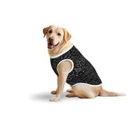 Abstrait Science Chimie Illustration 3D Casual Pet T-shirt sans manches Gilet pour chien, Imprimé Coton Doux Vêtements pour Animaux de compagnie T-shirt Respirant Grand Chien (3XL-5XL)