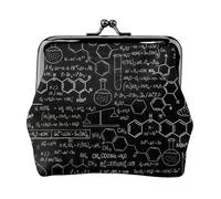 Abstrait Science Chimie Illustration 3D Impression Exquise Kiss Lock Portefeuille Compact Polyvalent Femme Porte-monnaie Petite Poche à Fermeture Éclair