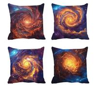 Abstrait Taie Oreiller 60 x 60 Lot de 4 Lin Coussin Canape Housse Coussin Le Ciel étoilé Coussins Canapé Coussins Carré Taies D'oreillers Exterieur Impermeable, pour Décoration Maison a-115