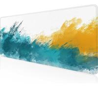 Abstrait Tapis de Souris 140 x 60 cm Grand Tapis Souris XXL, Vert Mouse Pad, à Bords Cousus, Base en Caoutchouc Antidérapante, sous Main pour Clavier Pad, Decor Maison, Cadeaux pour Hommes PjY3619 B-O