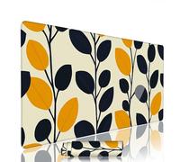 Abstrait Tapis de Souris XXL 1400x600x3mm Gaming sous Main Bureau Grand Tapis de Souris Gamer Feuilles Accessoire Bureau Travail Ordinateur Portable Clavier Mousepad Bords Cousus Antidérapante w-7800