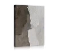 abstrait tons neutres toile art mural moderne peinture murale œuvres d’art contemporain grandes affiches grises blanches peinture pour décor de salon 85x100cm cadre intérieur