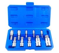 Absyrony Douille 1/2'', 1/4'', 3/8'', Jeu de Coffret Douilles à Embouts 10 pièces M4, M5, M6, M8, M9, M10, M12, M14, M16, M18, pour Voiture, Réparation de Vélo, Travaux Ménagers