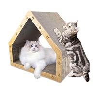 Absyrony Grattoir Chat Carton pour Forme de la Maison, Planche à Gratter, Griffoire a Chats, Griffoir Modulable pour Les Chats d'Intérieur, Soin des Griffes