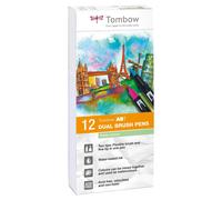 [ABT-12P-2] TOMBOW Feutre Dessin Double Pointe ABT Set de 12 couleurs pastels