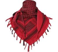 ABTAA Foulard Écharpe Keffieh Homme Femme Shemagh Foulards Unisexe Avec Glands Désert Arabe Kufieh Coton Motif Polivalent Tactical scarf hijab Palestine Gaza Bufanda camouflage (Red Deep)