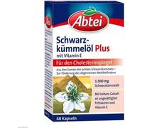 Abtei | Huile de cumin noir Plus avec vitamine E | 48 gélules