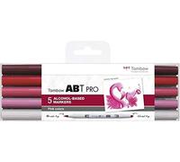 Abtp-5p-7, Marqueur À Base D'alcool Abt Pro Avec Deux Pointes, Couleurs : Rose, 5pcs