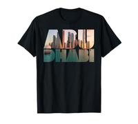 Abu Dhabi Sunset Skyline City Polices Chemise T-Shirt