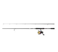 Abu Garcia Black Max Spinning Combo, canne à pêche et moulinet pour la pêche en eau douce du brochet et du sandre, solide, léger et polyvalent, noir, 2.44m canne rapide modérée moulinet de taille 2500