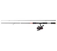 Abu Garcia Cardinal X Combo Ensemble Canne et Moulinet Spinning pour la Pêche des Carnassiers au Leurre en Eau Douce, noir/rouge