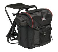 Abu Garcia Sac à dos Standard 20L – Chaise intégrée, résistant à l'eau, Noir/Rouge