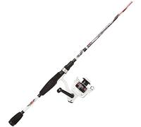 Abu Garcia Combo Ike Spinning, Canne à Pêche enfant avec Moulinet pour Débuter Dans la Pêche au Carnassier au Leurre, blanc/rouge