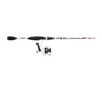 Abu Garcia Combo Ike Spinning, Canne à Pêche enfant avec Moulinet pour Débuter Dans la Pêche au Carnassier au Leurre, blanc/rouge