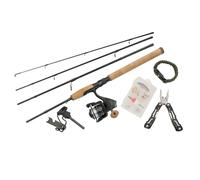 Abu Garcia Diplomat Wilderness Survival Kit Combo, Kit Complet de pêche et de Survie pour Les Aventures en Plein air avec Paracord pour l'urgence, Multitool, Bracelet, Camping, randonnée, bushcraft